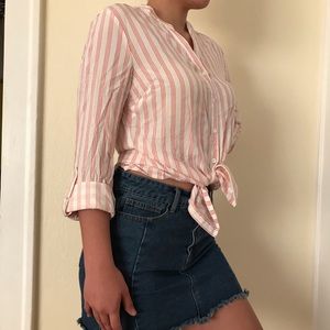 Stripped button up shirt